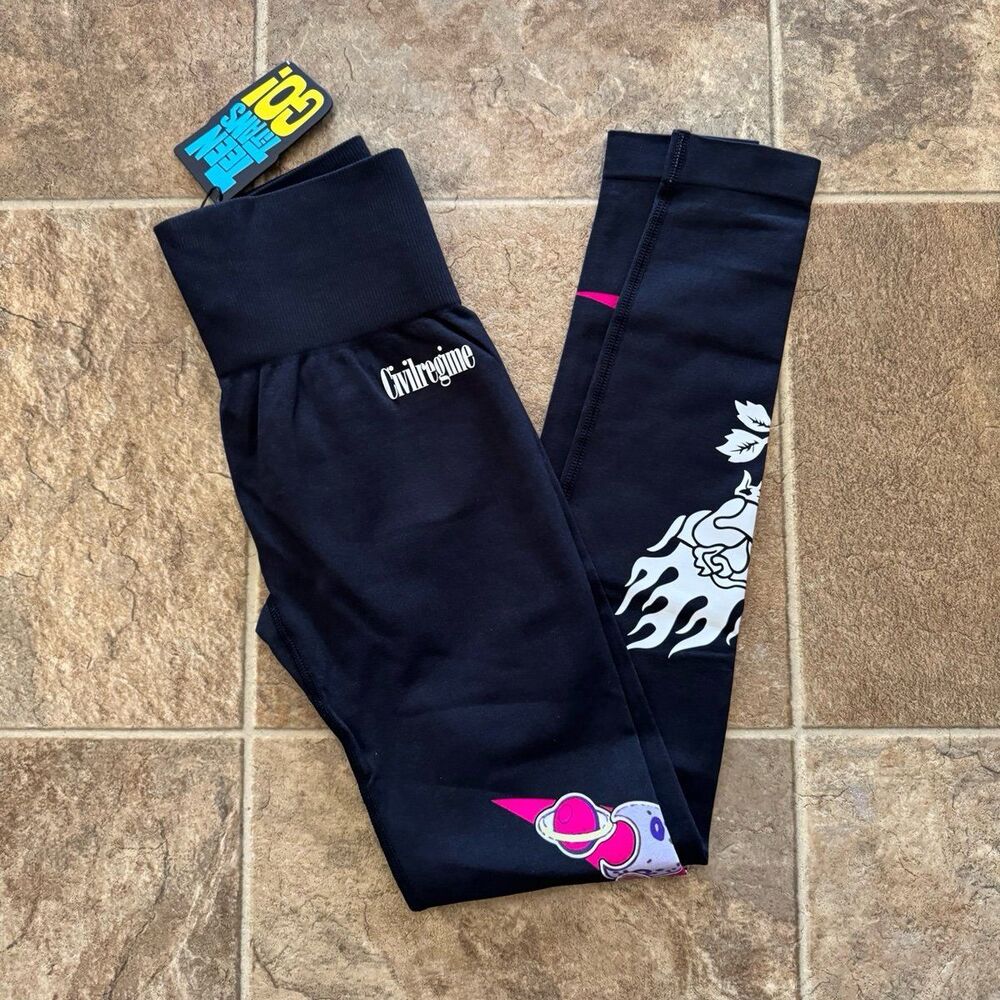 Civil Regime Teen Titans Go Starfire Kelly Seamless Leggings Size Small